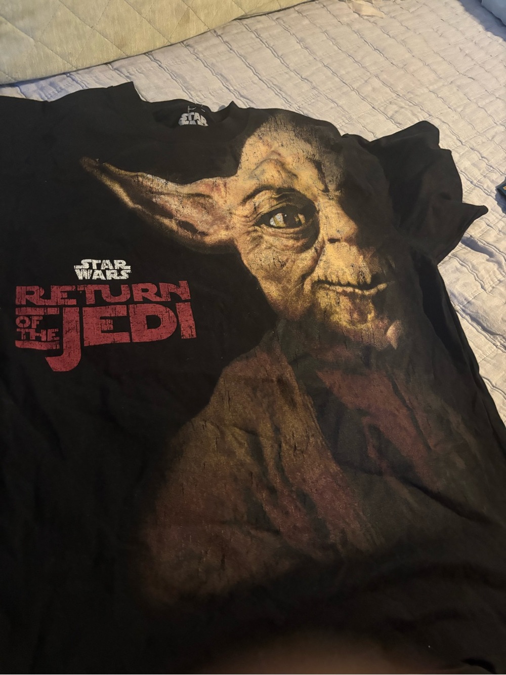 AOP Star Wars Black Yoda 'Return of the Jedi' Graphic Tee